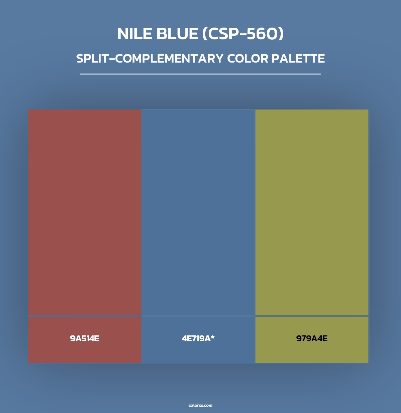 Nile Blue (CSP-560) - Split-Complementary Color Palette