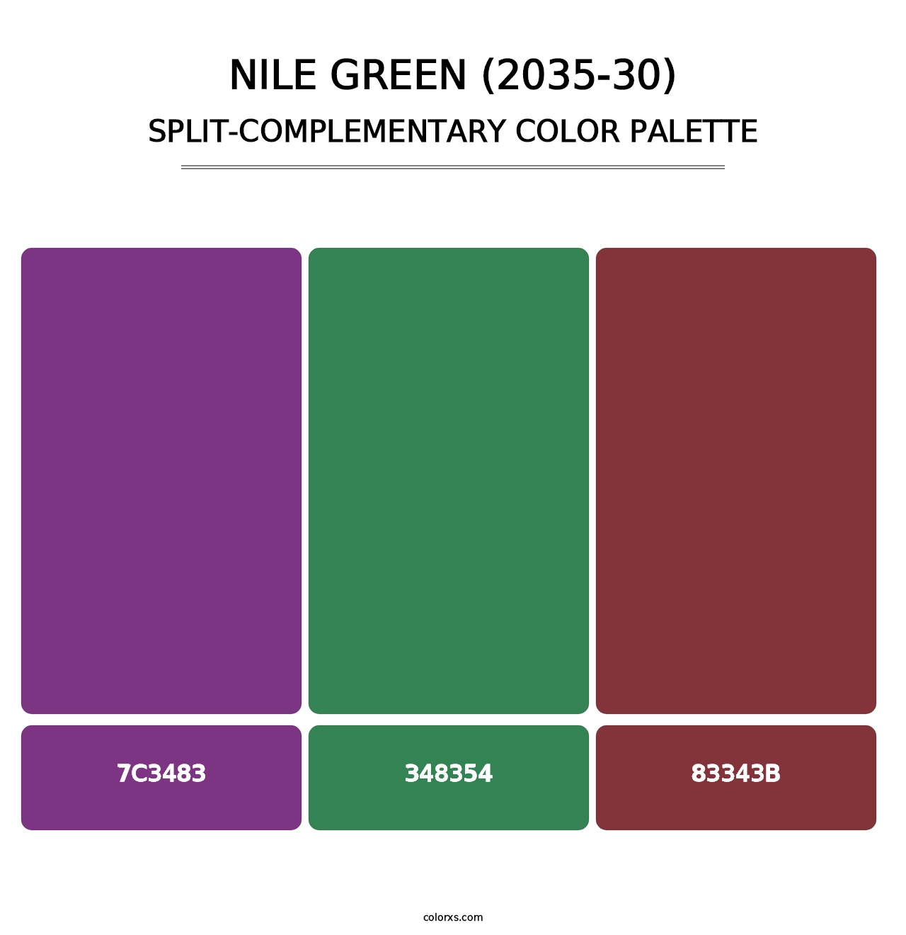Nile Green (2035-30) - Split-Complementary Color Palette