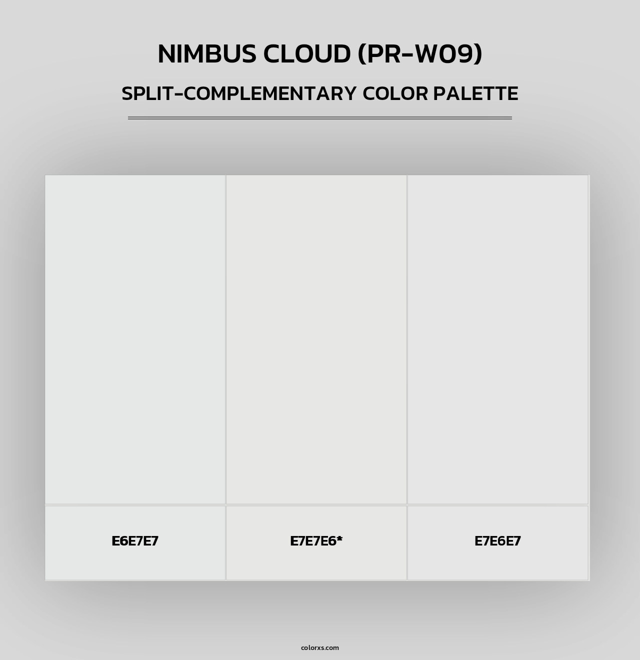 Nimbus Cloud (PR-W09) - Split-Complementary Color Palette
