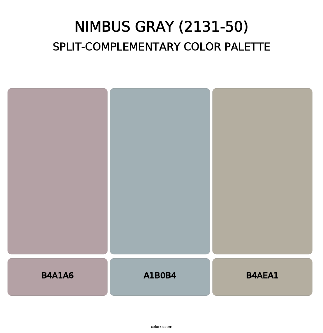 Nimbus Gray (2131-50) - Split-Complementary Color Palette
