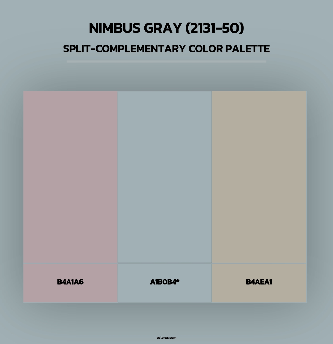 Nimbus Gray (2131-50) - Split-Complementary Color Palette