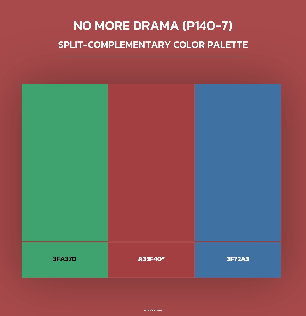 No More Drama (P140-7) - Split-Complementary Color Palette