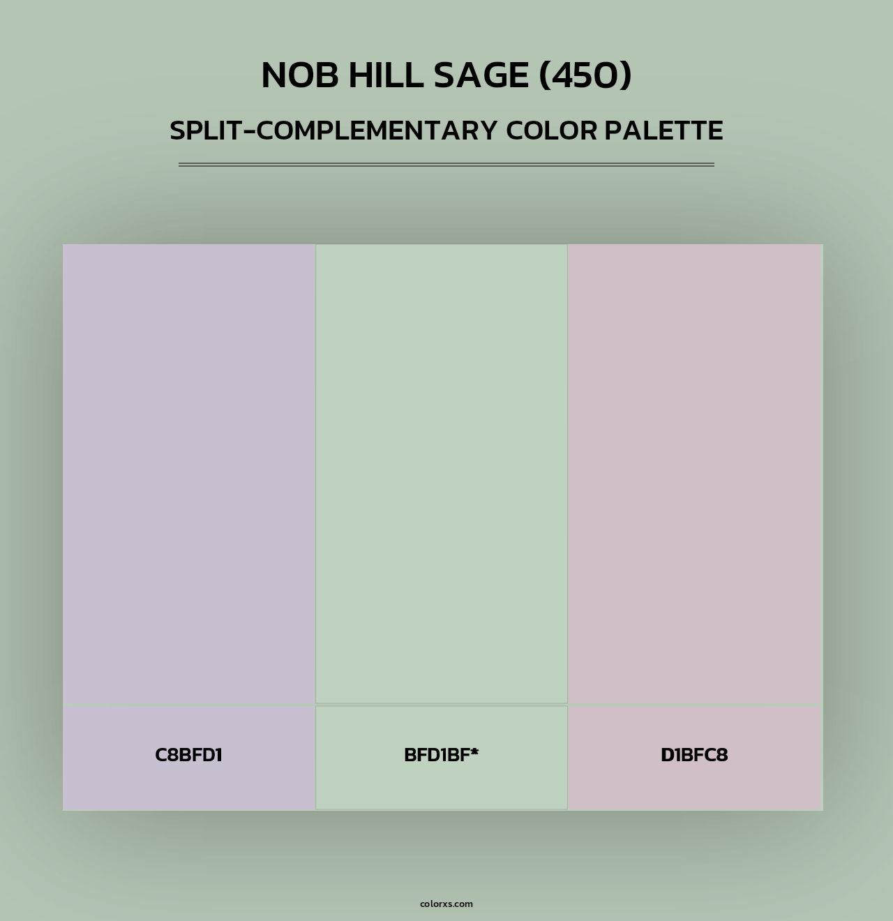 Nob Hill Sage (450) - Split-Complementary Color Palette