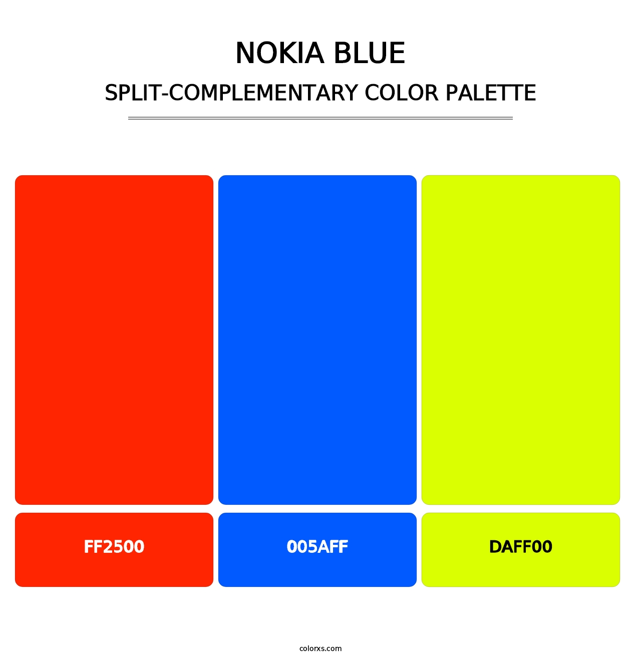 Nokia Blue - Split-Complementary Color Palette