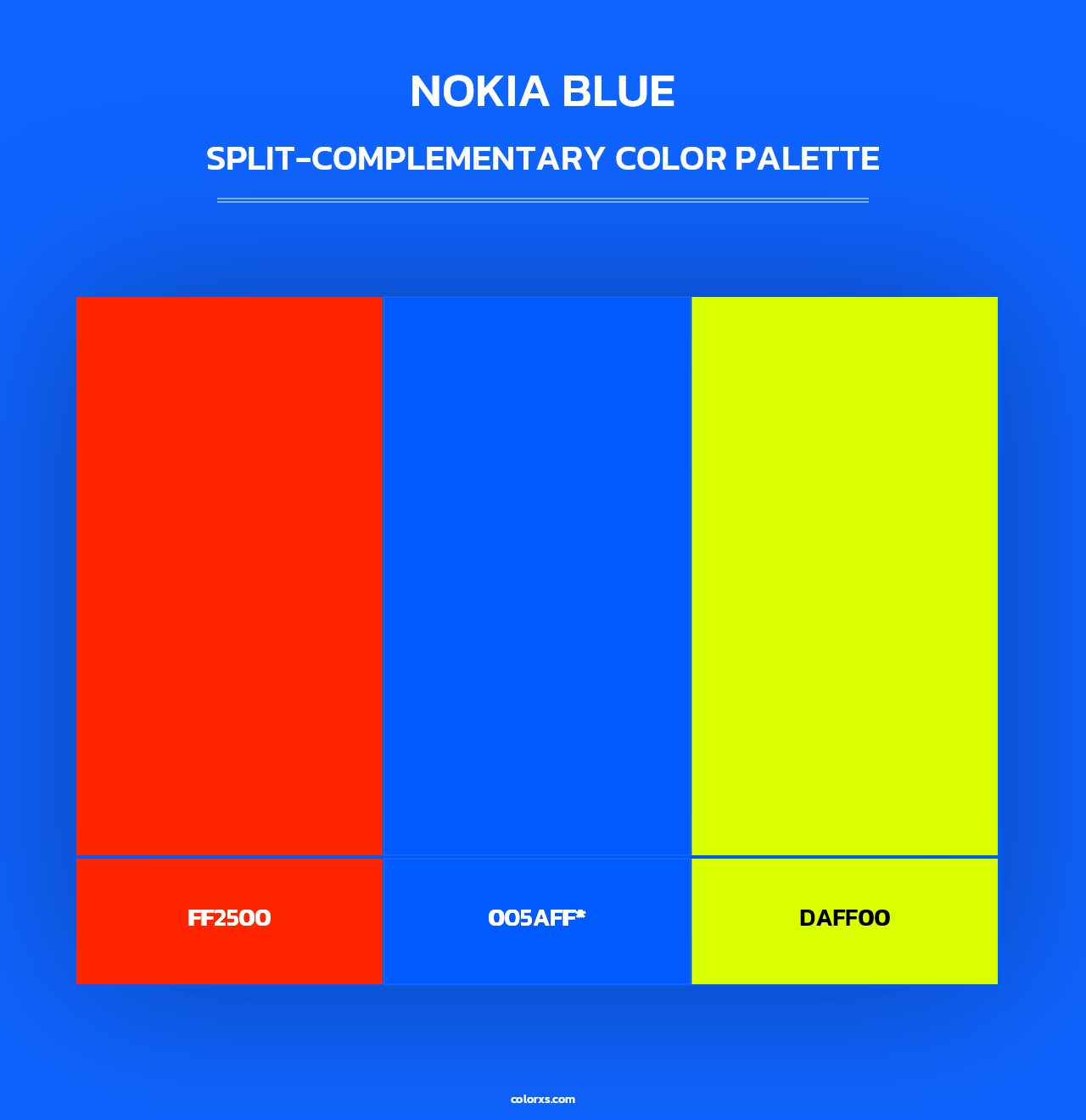 Nokia Blue - Split-Complementary Color Palette