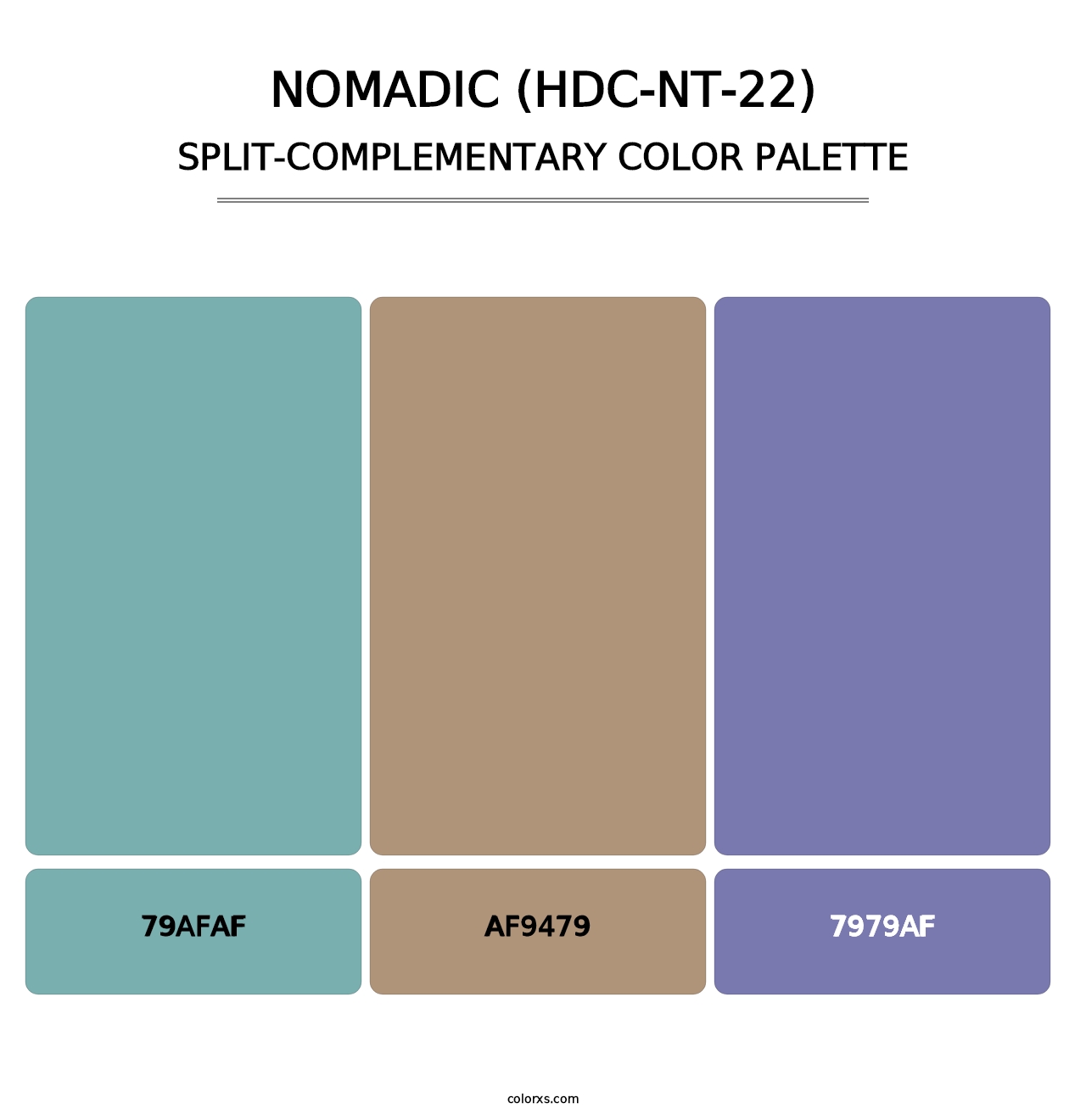 Nomadic (HDC-NT-22) - Split-Complementary Color Palette