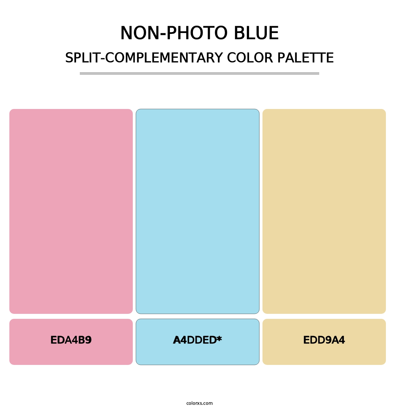 Non-photo Blue - Split-Complementary Color Palette