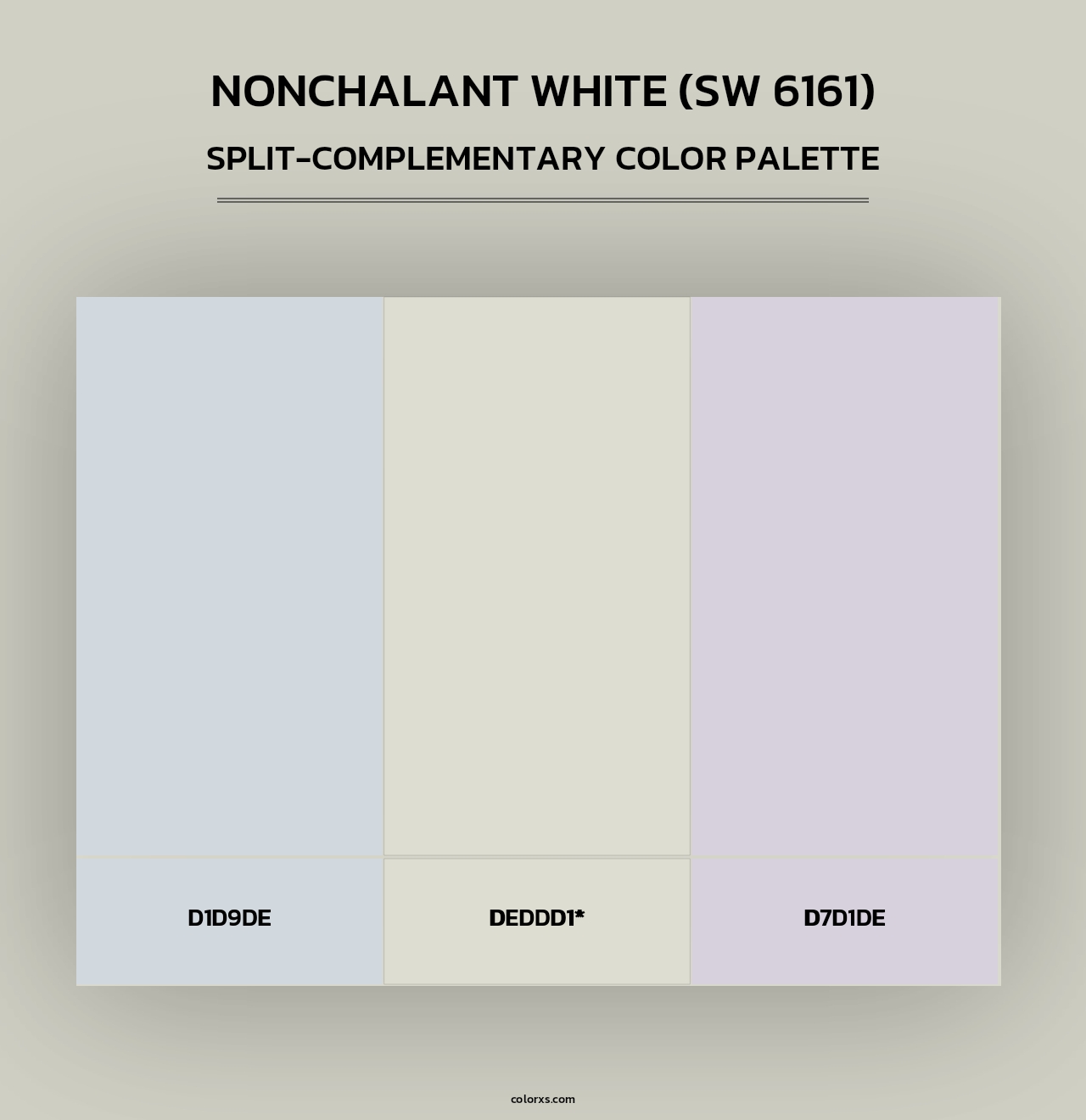 Nonchalant White (SW 6161) - Split-Complementary Color Palette