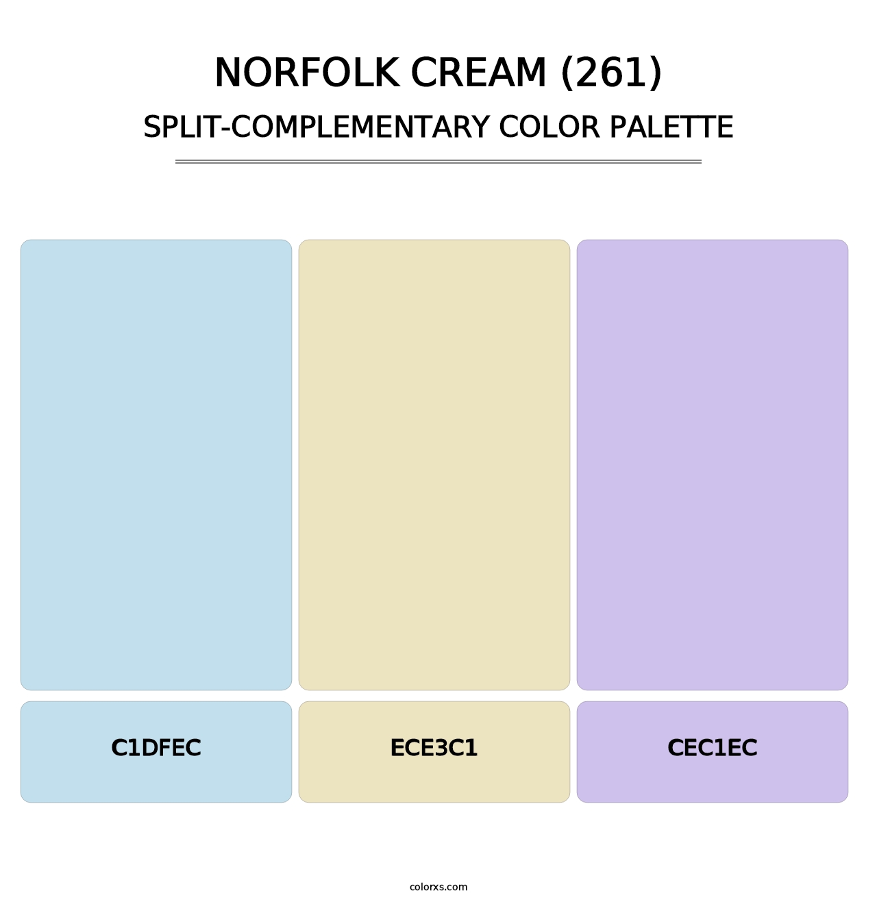 Norfolk Cream (261) - Split-Complementary Color Palette