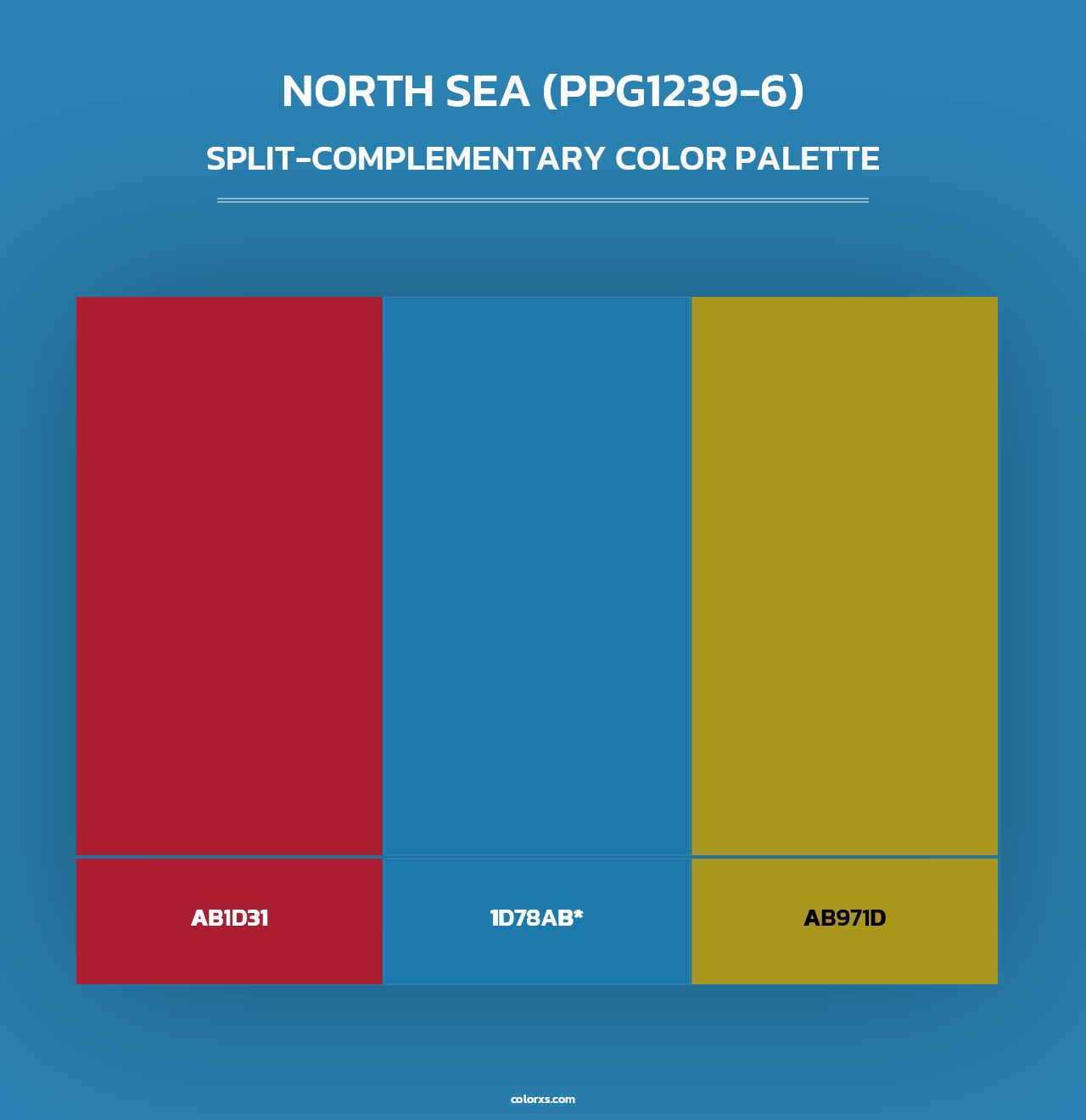 North Sea (PPG1239-6) - Split-Complementary Color Palette