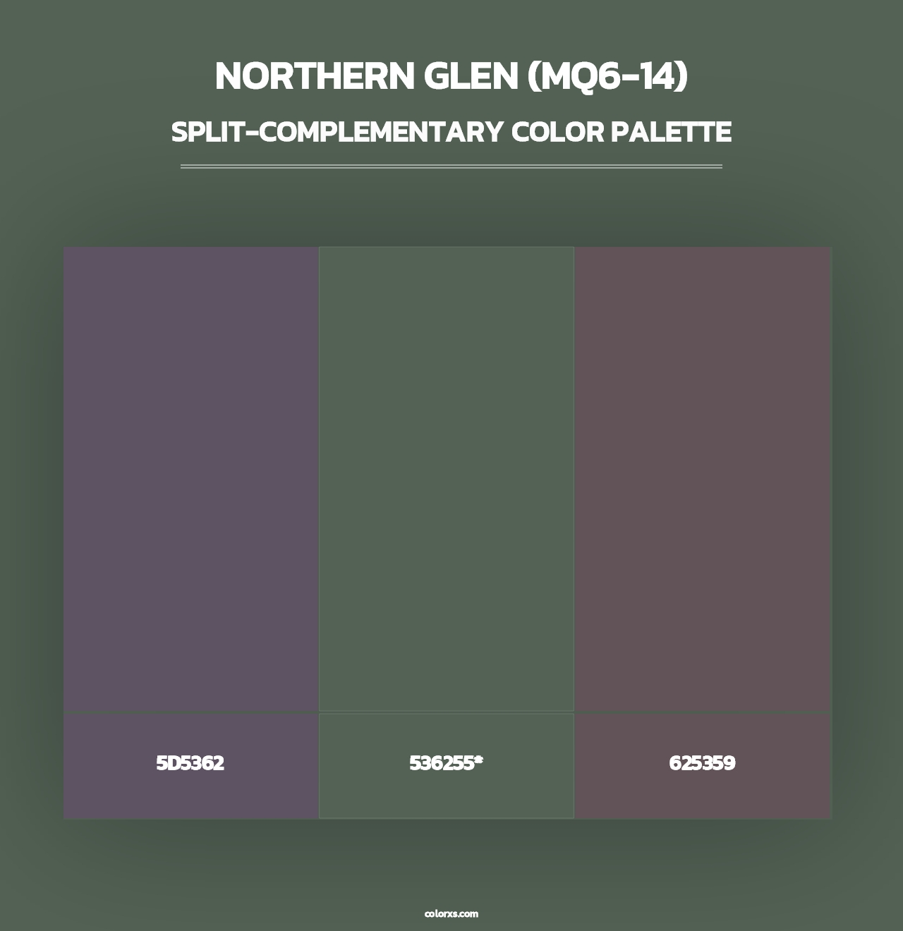 Northern Glen (MQ6-14) - Split-Complementary Color Palette