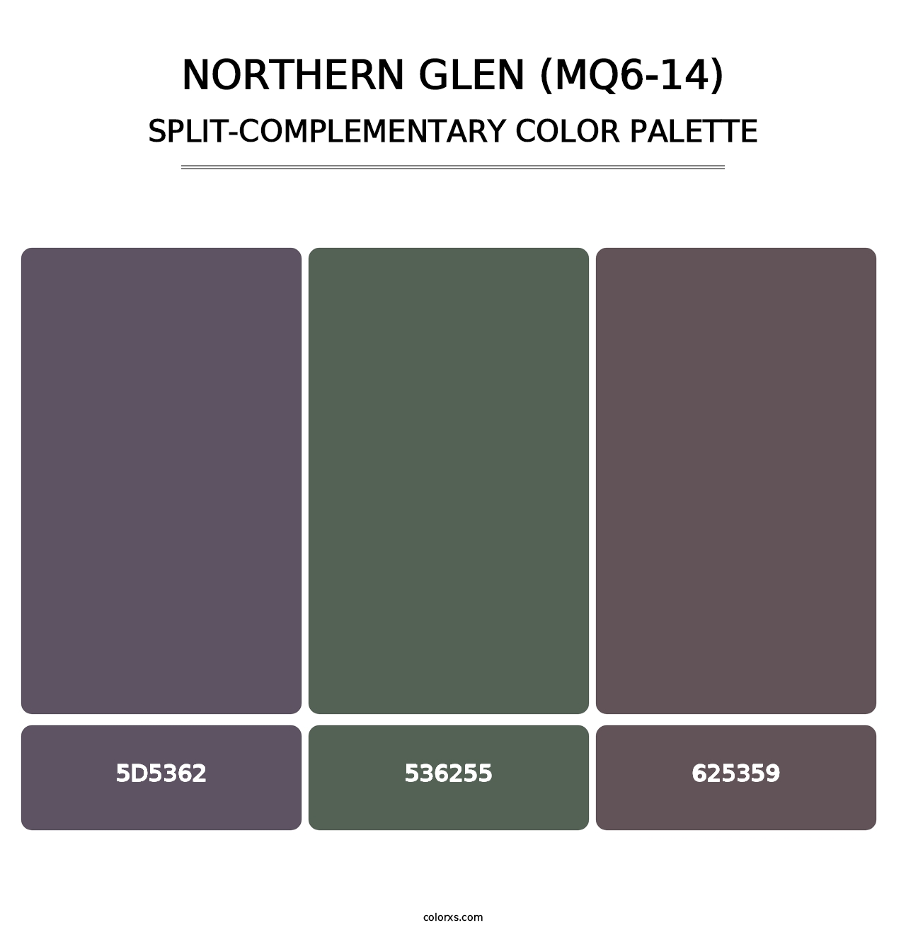 Northern Glen (MQ6-14) - Split-Complementary Color Palette