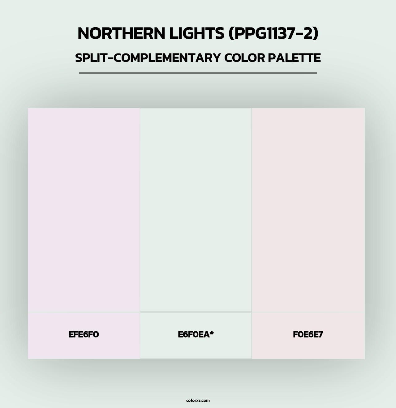 Northern Lights (PPG1137-2) - Split-Complementary Color Palette