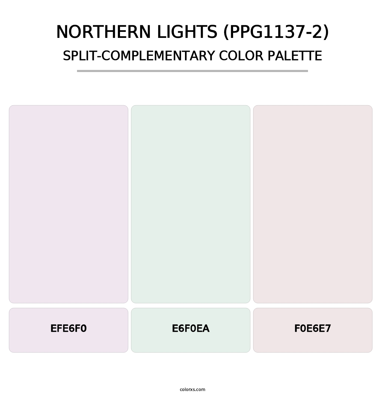 Northern Lights (PPG1137-2) - Split-Complementary Color Palette