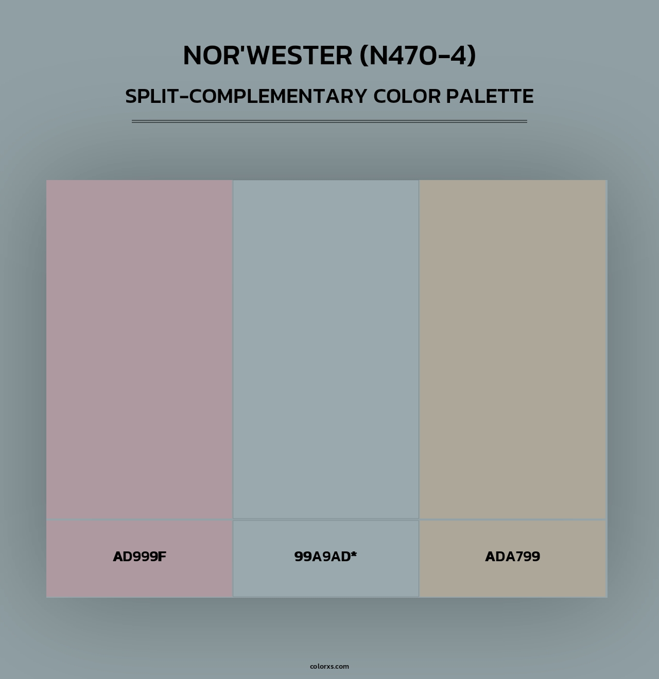 Nor'Wester (N470-4) - Split-Complementary Color Palette