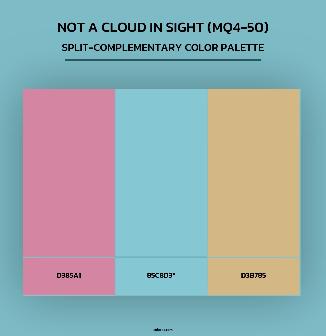 Not A Cloud In Sight (MQ4-50) - Split-Complementary Color Palette