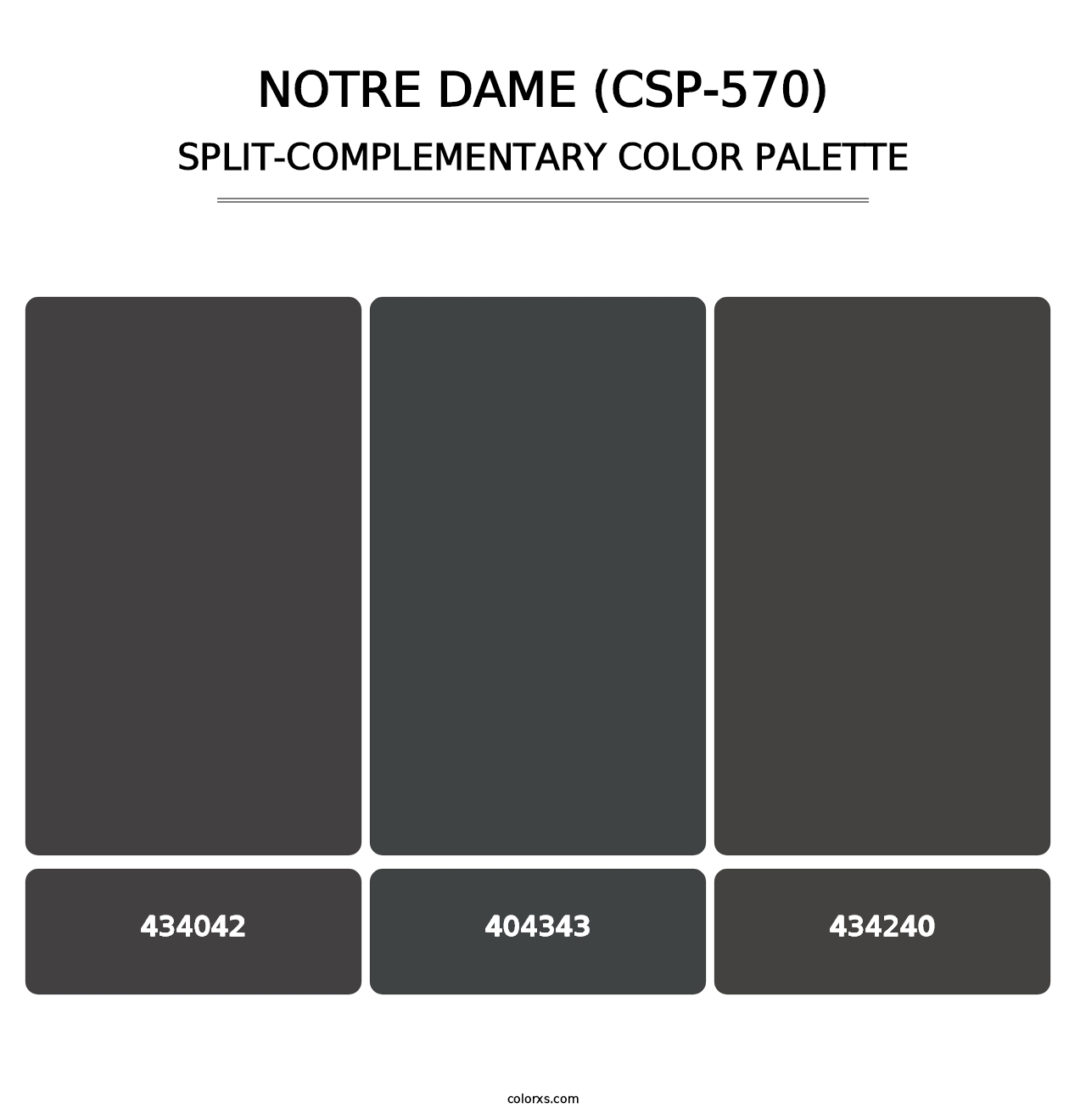 Notre Dame (CSP-570) - Split-Complementary Color Palette