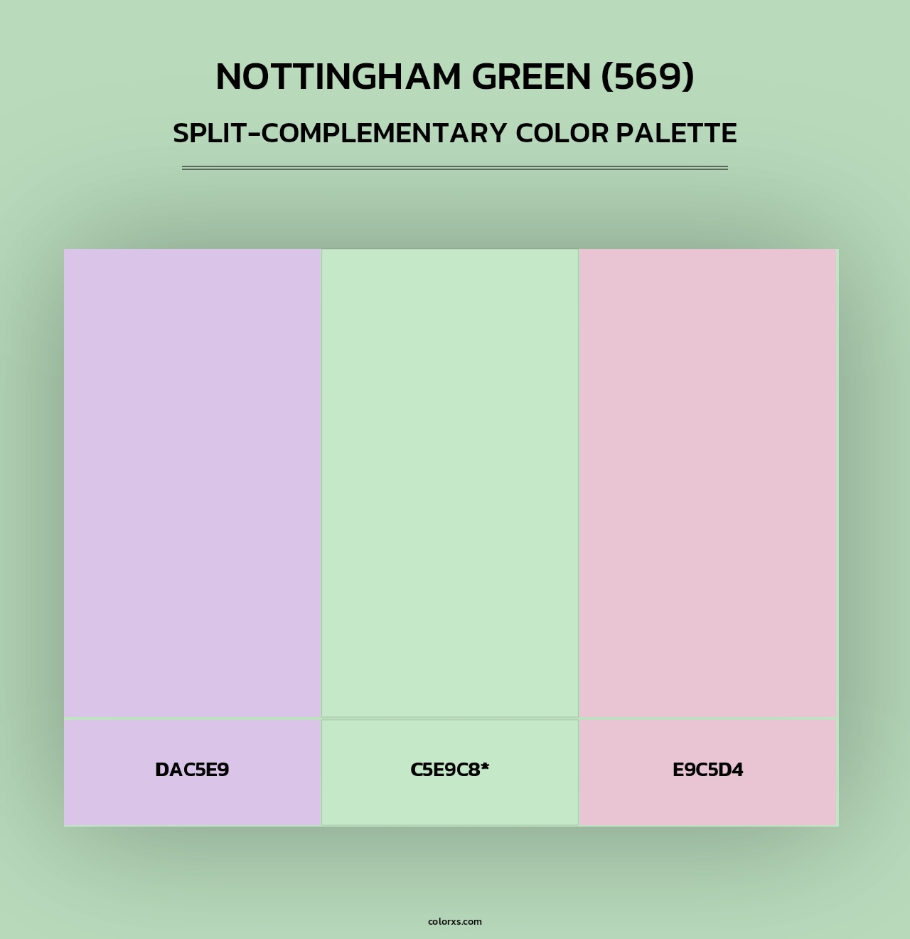 Nottingham Green (569) - Split-Complementary Color Palette
