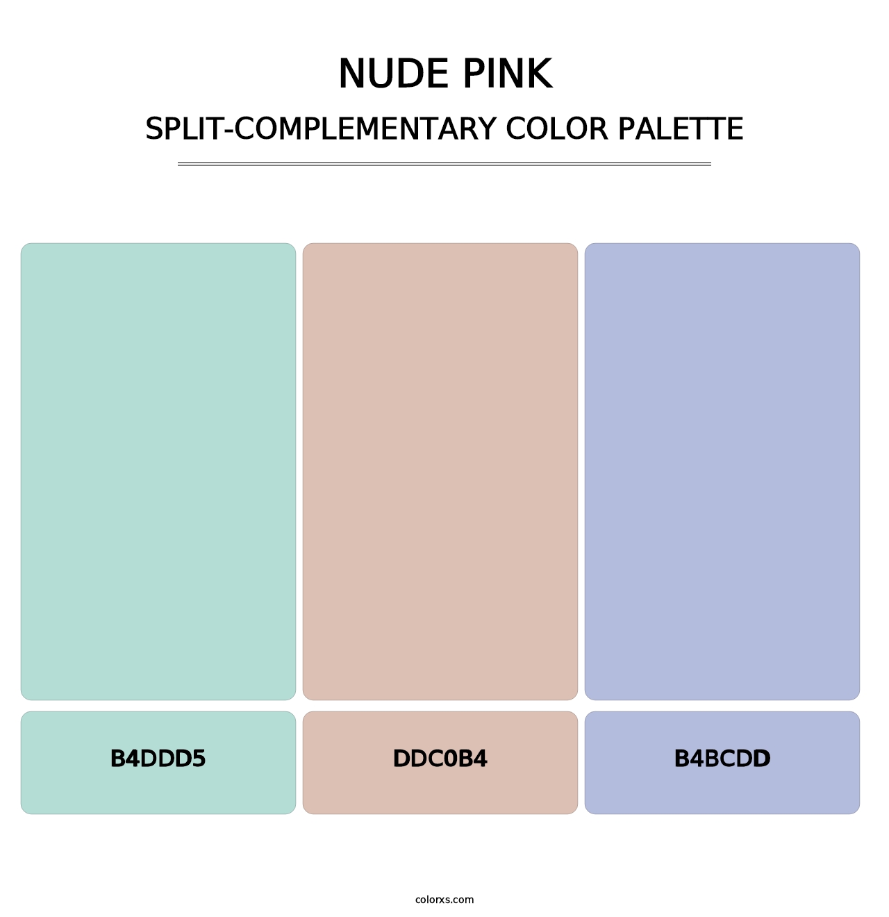 Nude Pink - Split-Complementary Color Palette