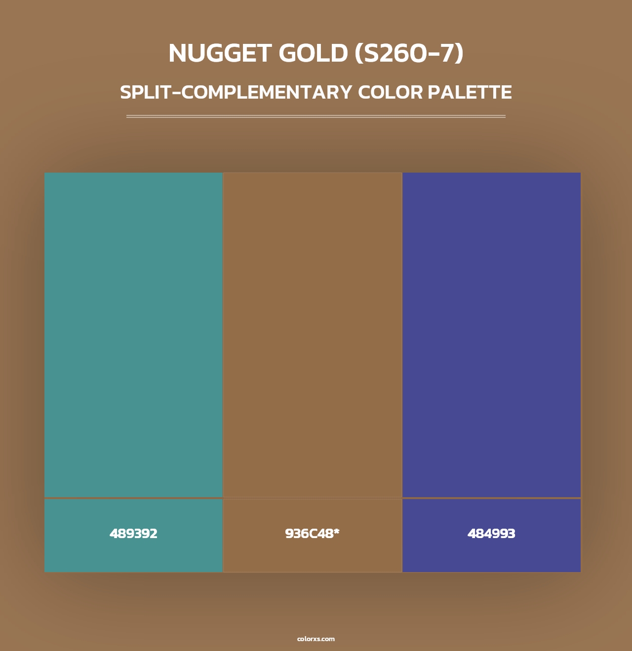 Nugget Gold (S260-7) - Split-Complementary Color Palette