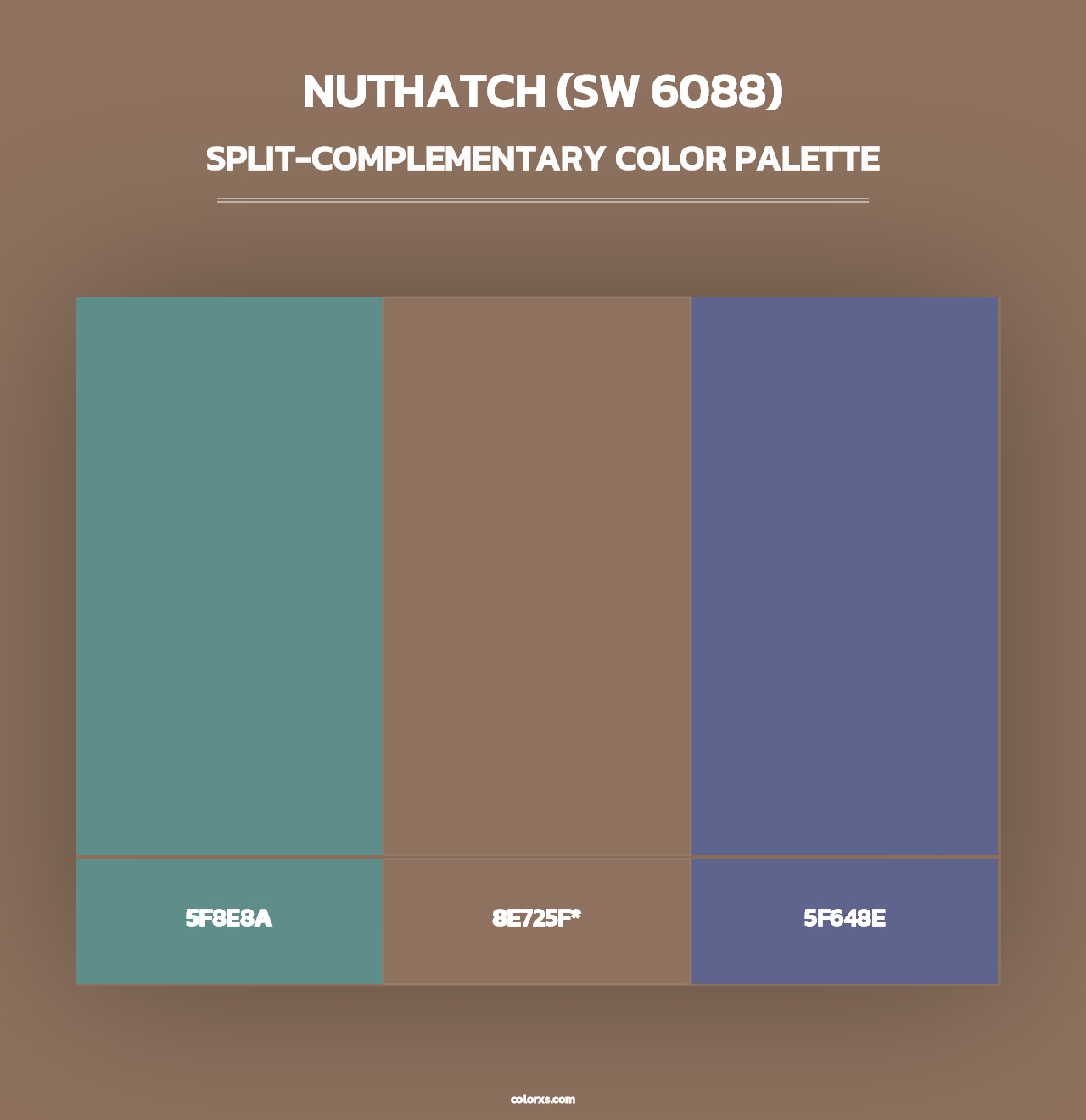 Nuthatch (SW 6088) - Split-Complementary Color Palette