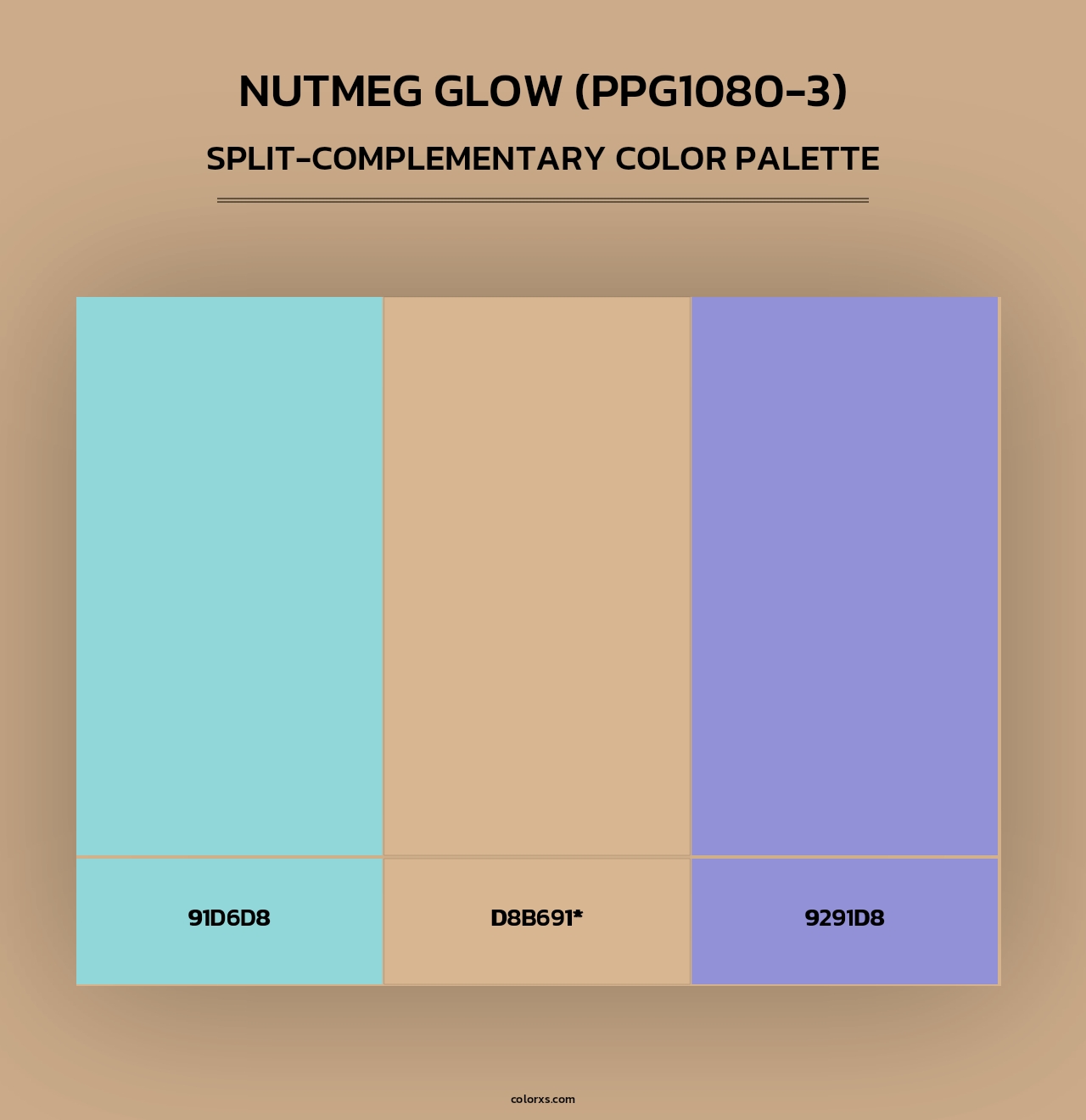 Nutmeg Glow (PPG1080-3) - Split-Complementary Color Palette