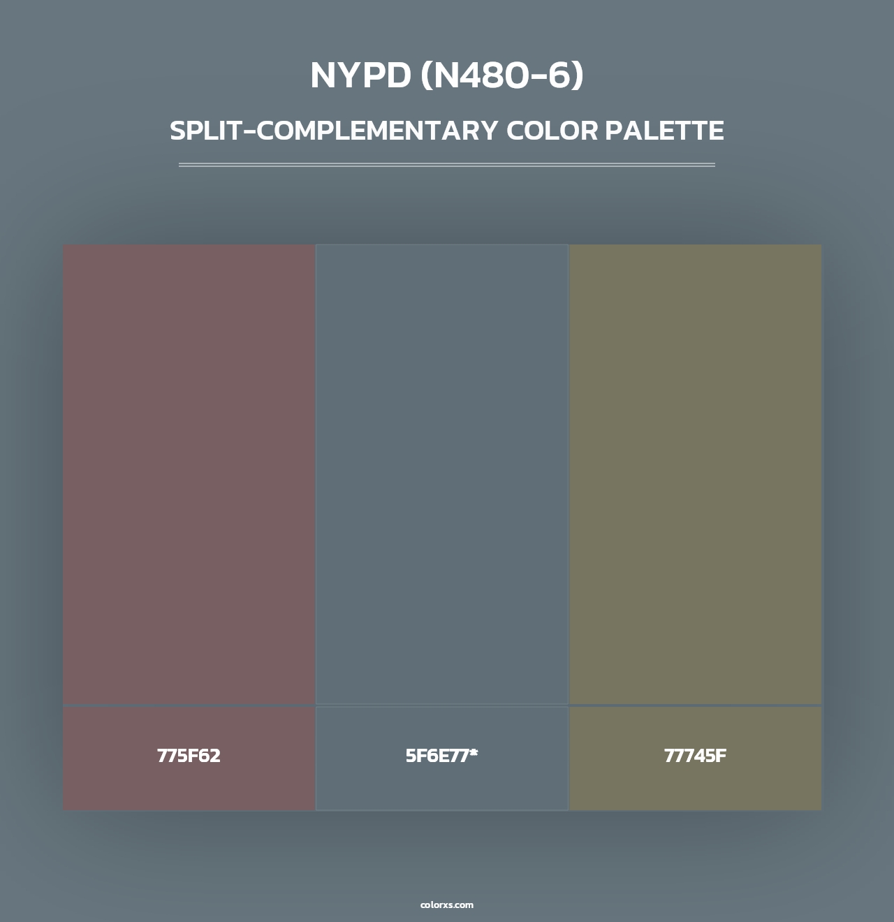 Nypd (N480-6) - Split-Complementary Color Palette