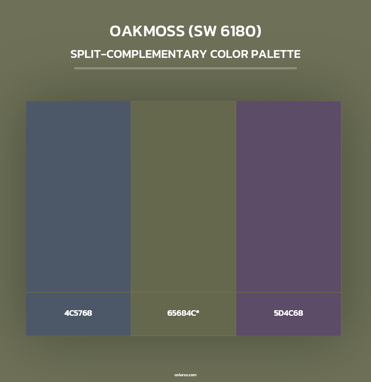 Oakmoss (SW 6180) - Split-Complementary Color Palette