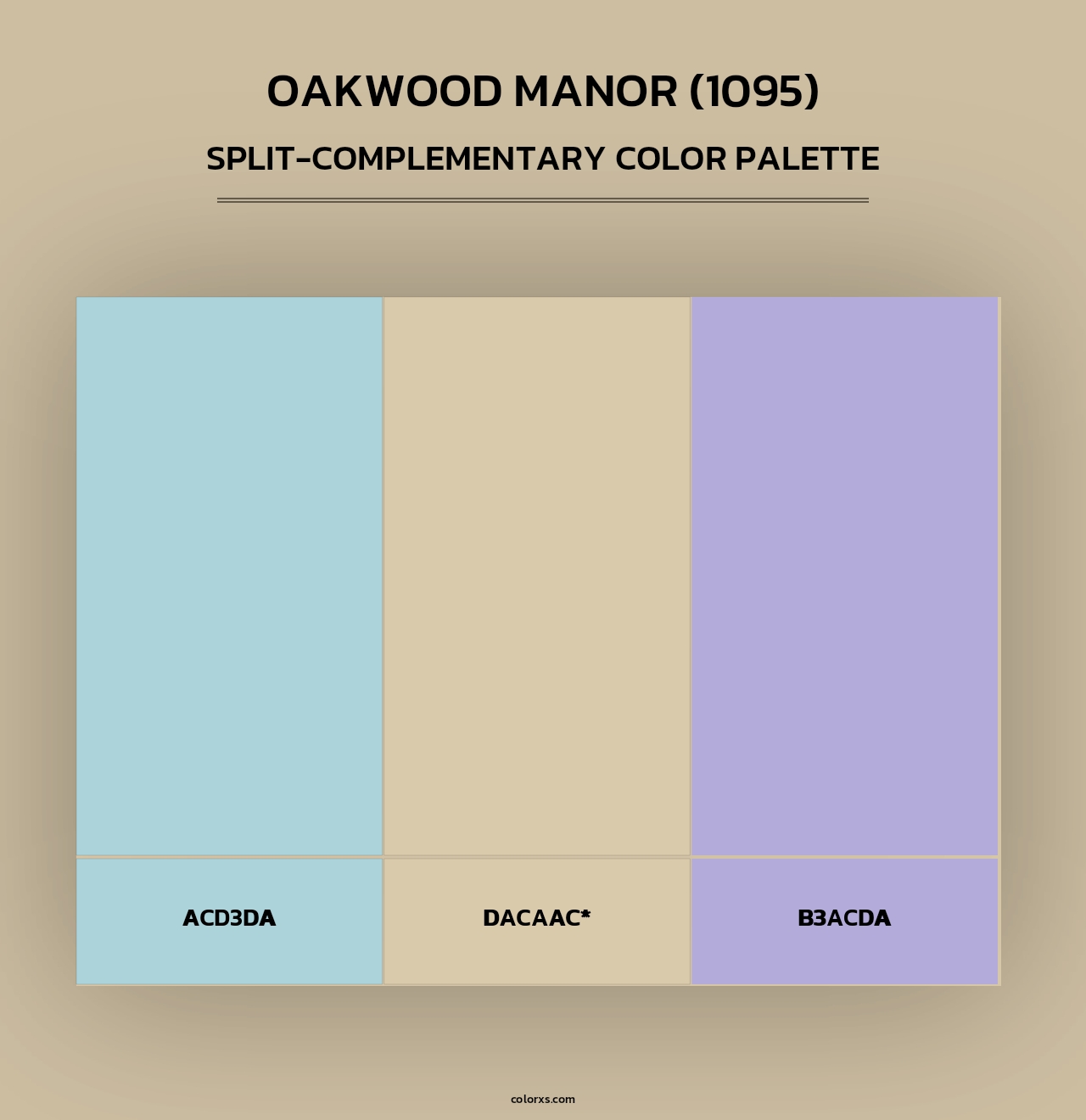 Oakwood Manor (1095) - Split-Complementary Color Palette