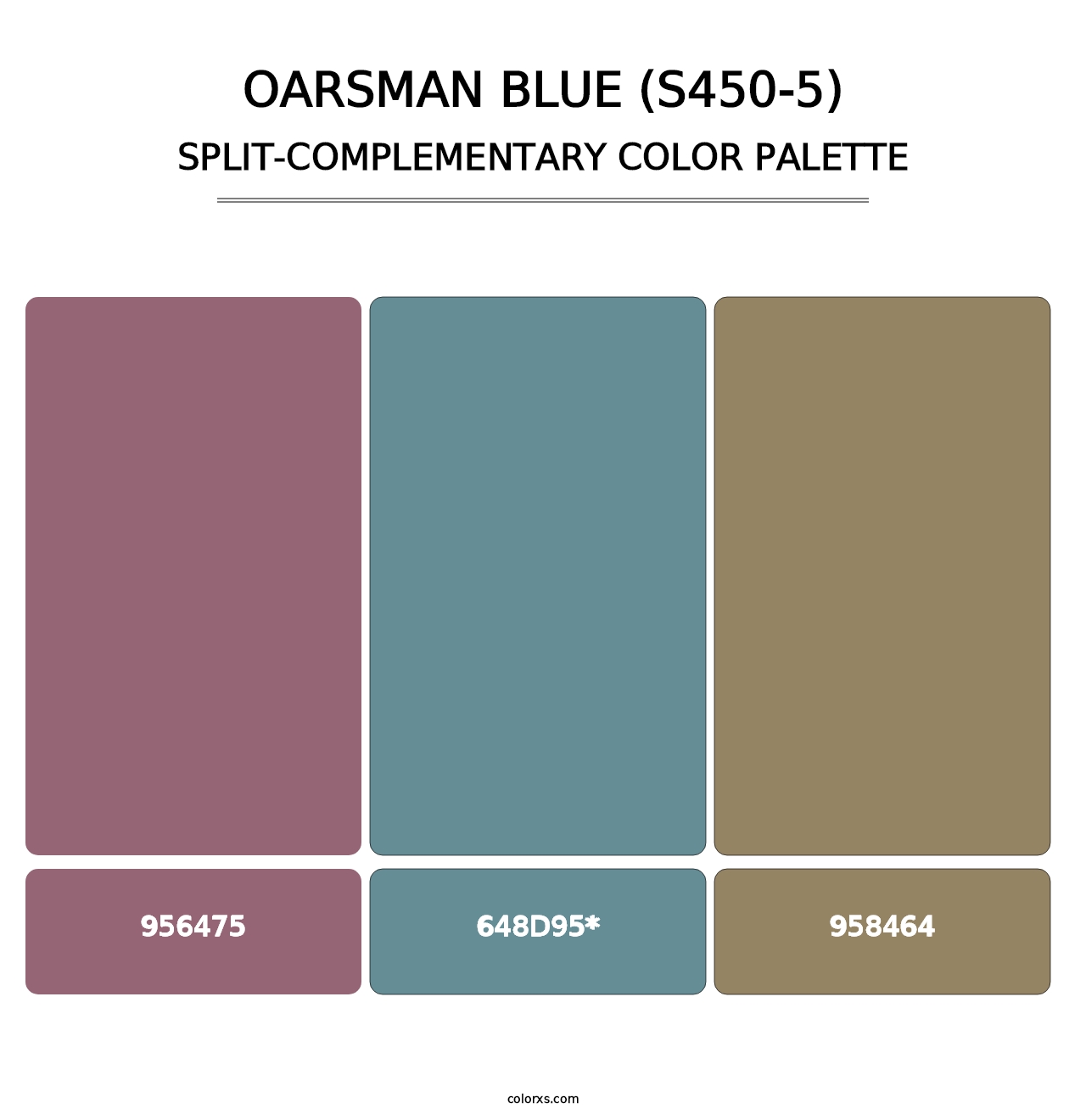 Oarsman Blue (S450-5) - Split-Complementary Color Palette