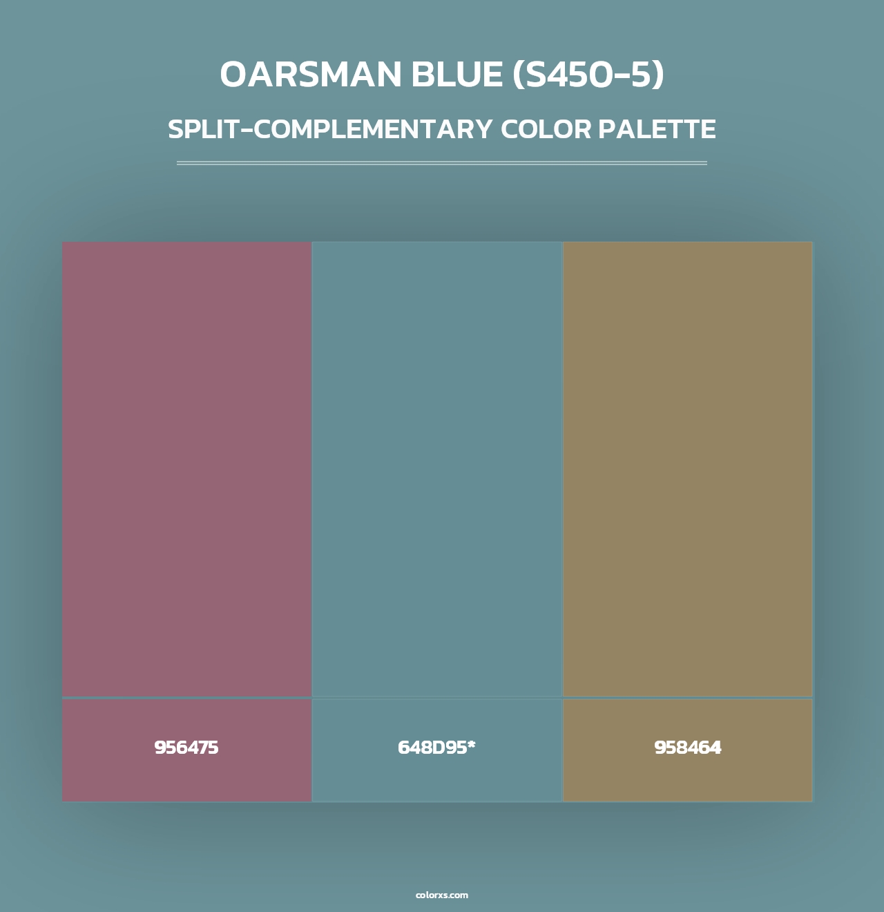 Oarsman Blue (S450-5) - Split-Complementary Color Palette