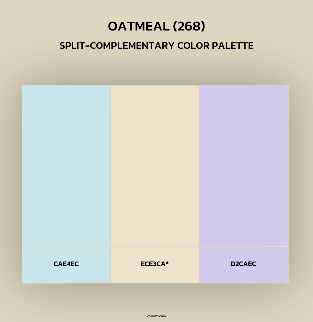Oatmeal (268) - Split-Complementary Color Palette