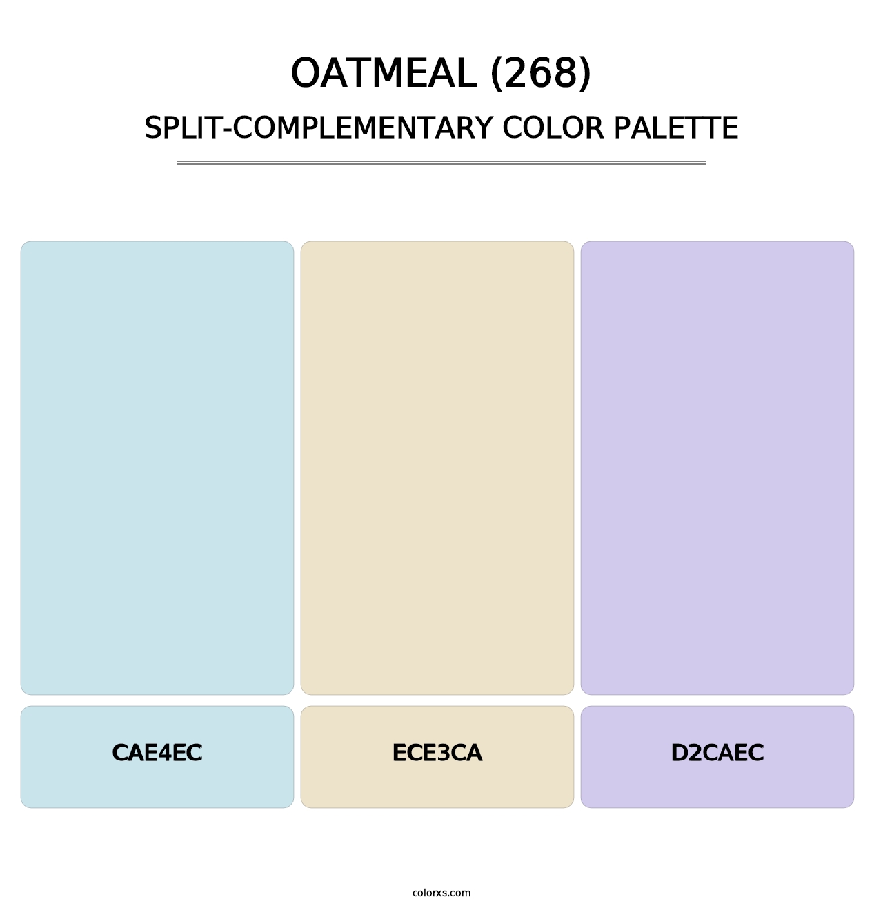 Oatmeal (268) - Split-Complementary Color Palette