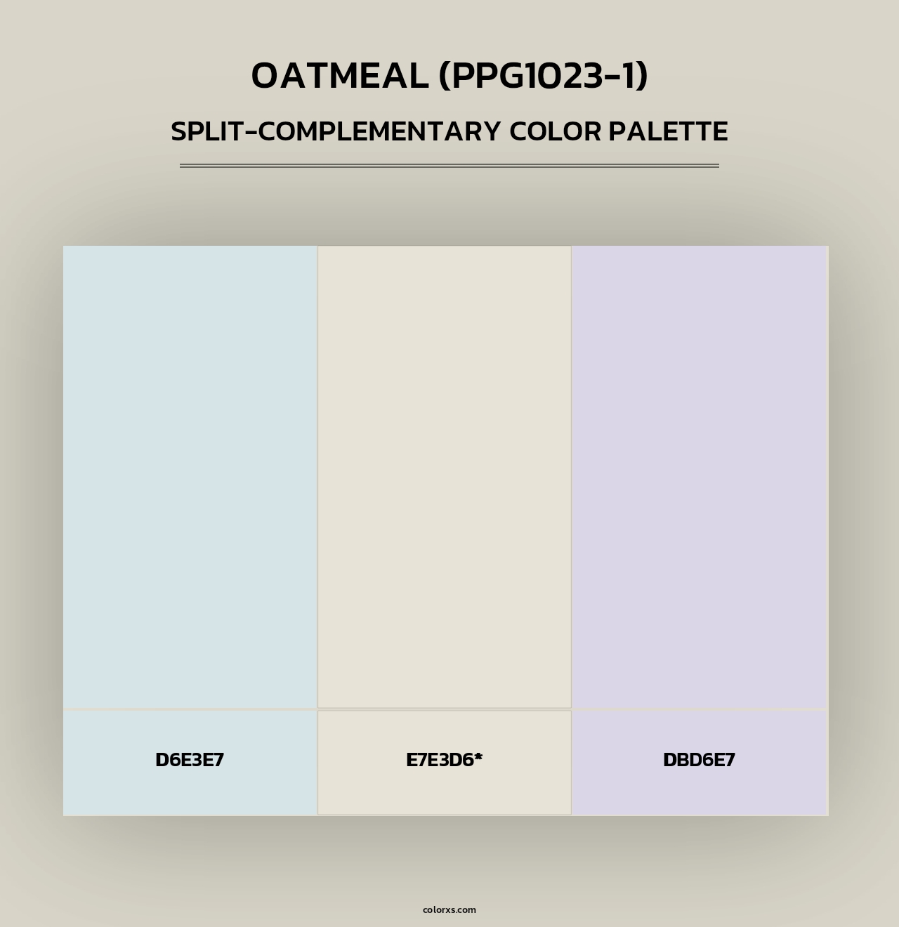 Oatmeal (PPG1023-1) - Split-Complementary Color Palette