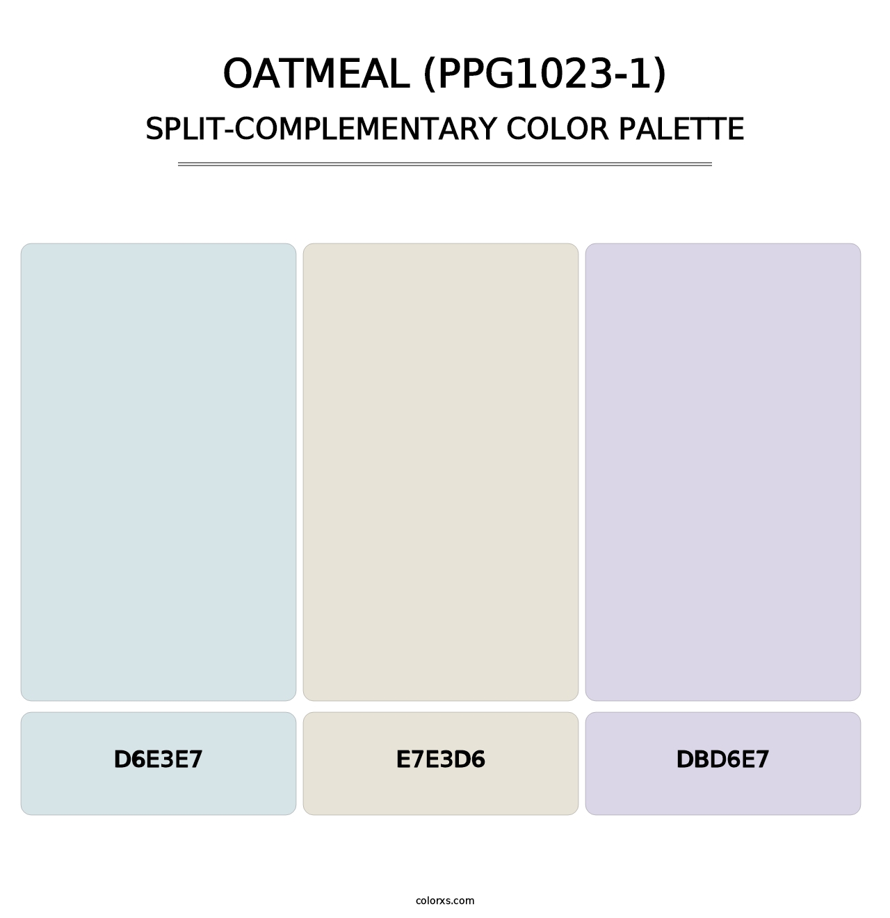 Oatmeal (PPG1023-1) - Split-Complementary Color Palette