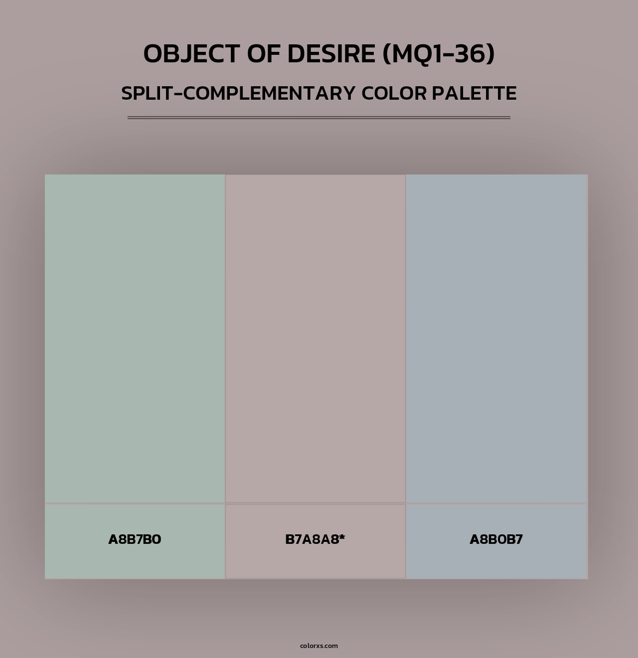 Object Of Desire (MQ1-36) - Split-Complementary Color Palette