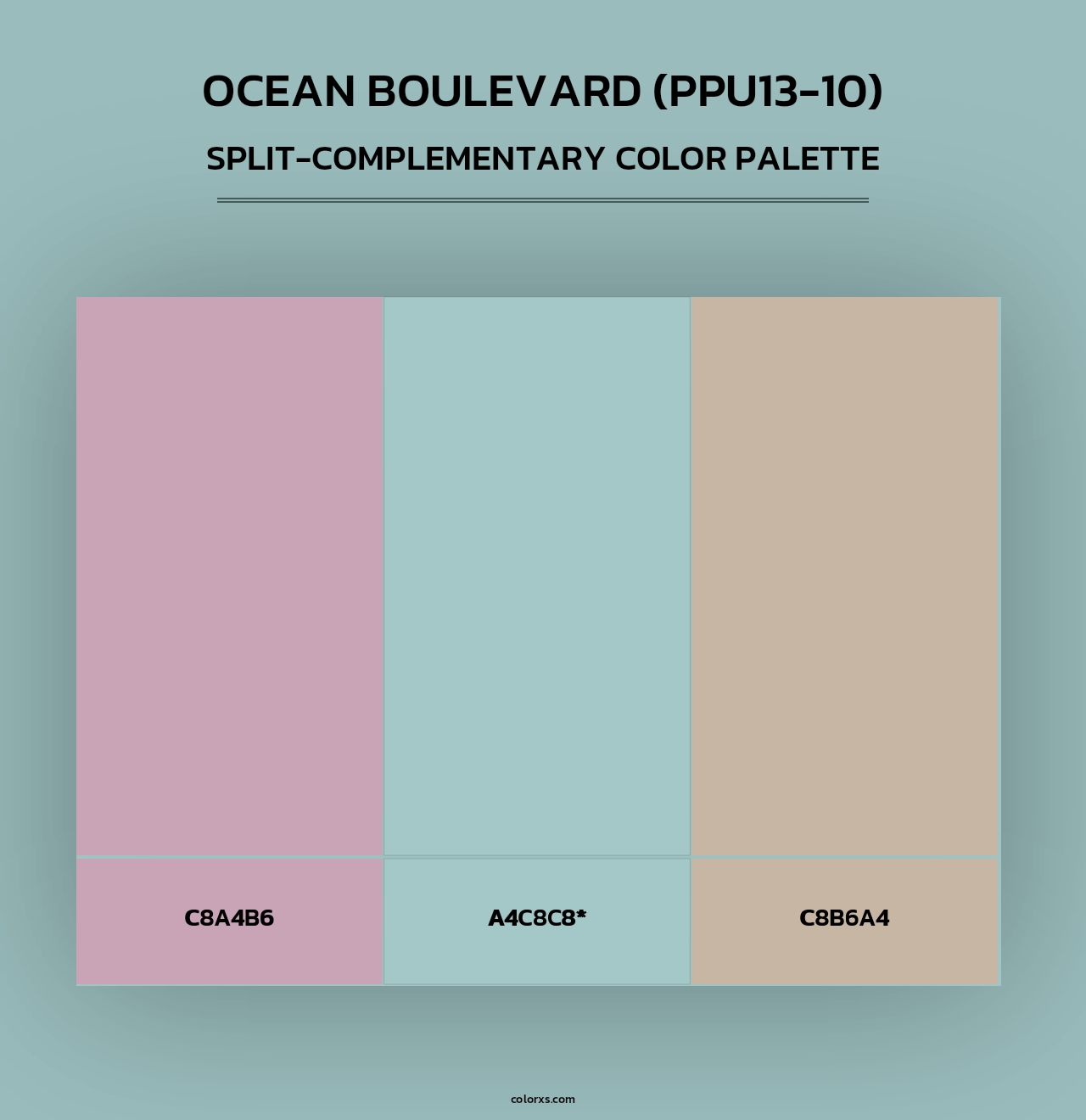 Ocean Boulevard (PPU13-10) - Split-Complementary Color Palette