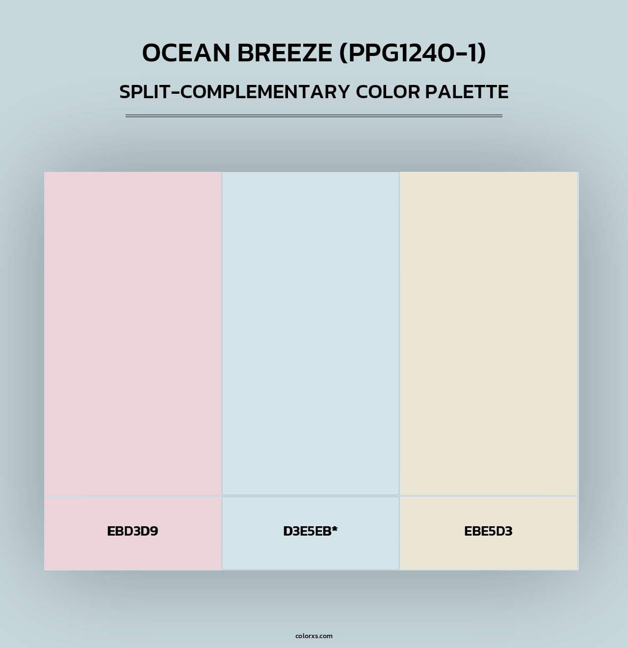 Ocean Breeze (PPG1240-1) - Split-Complementary Color Palette