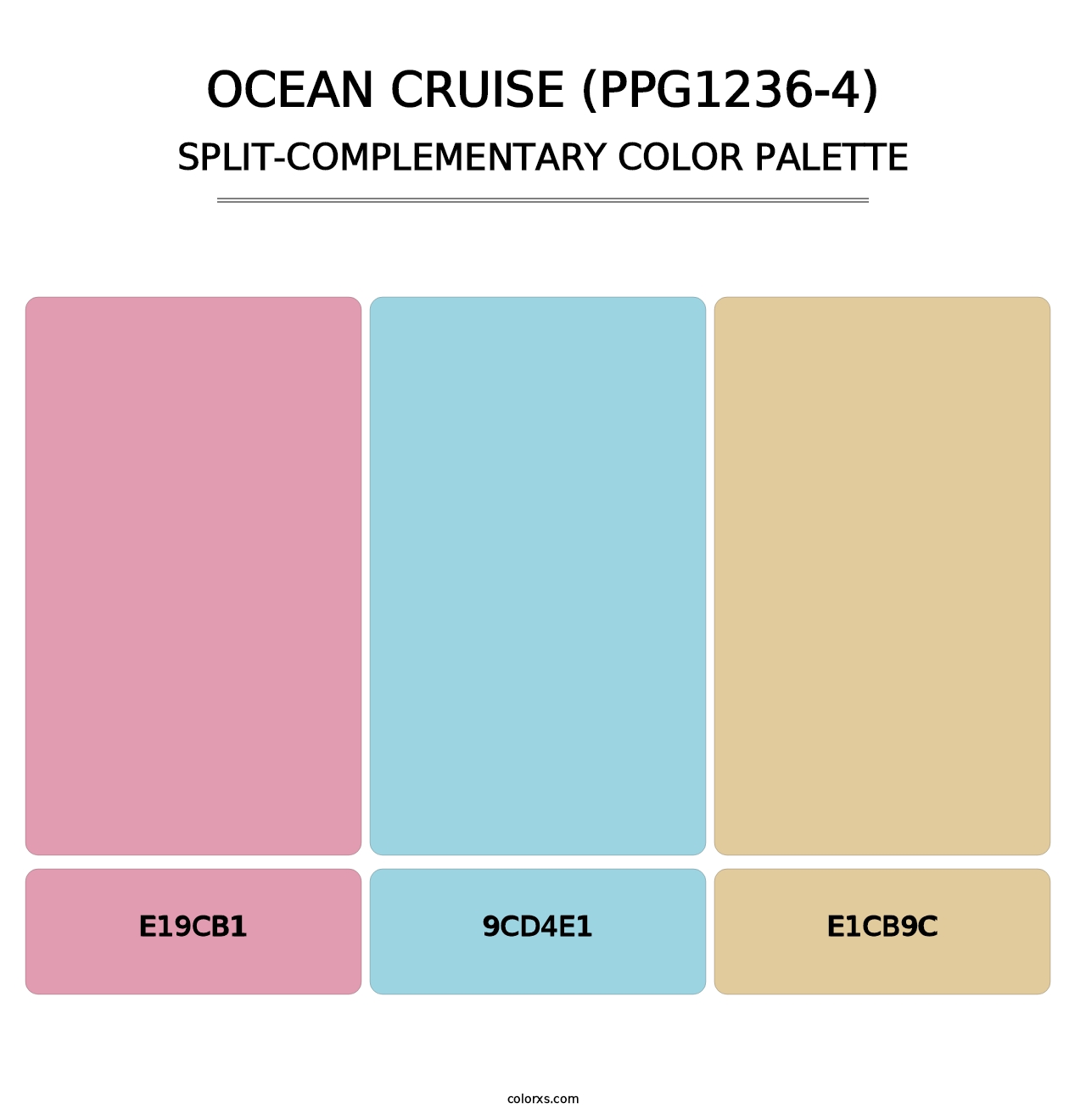 Ocean Cruise (PPG1236-4) - Split-Complementary Color Palette