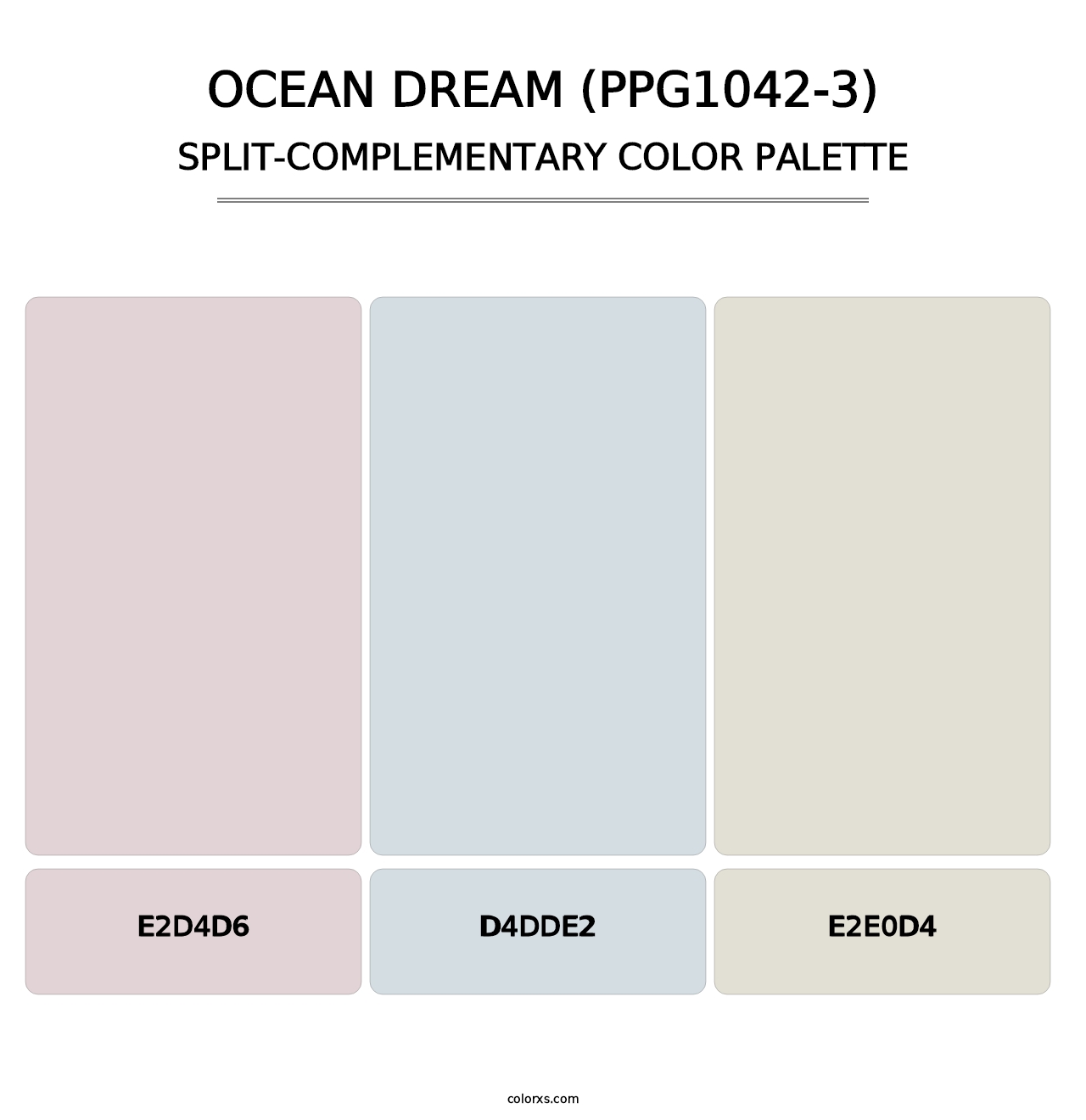 Ocean Dream (PPG1042-3) - Split-Complementary Color Palette