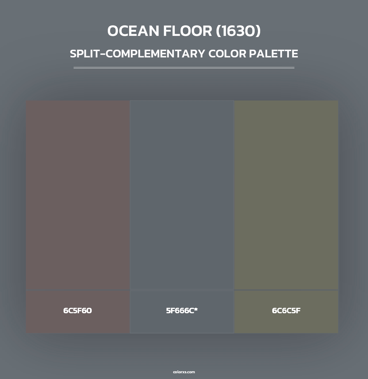 Ocean Floor (1630) - Split-Complementary Color Palette