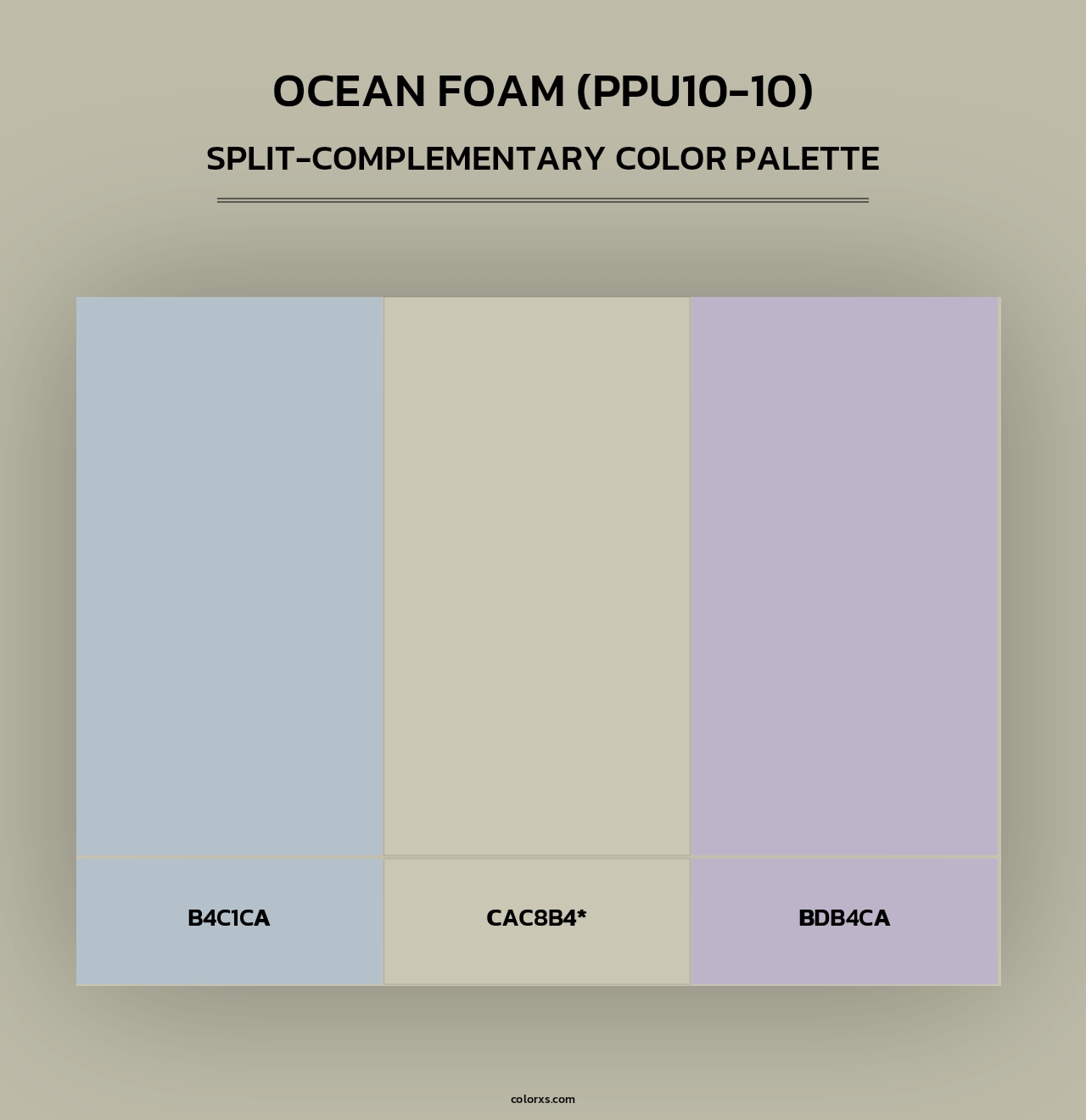 Ocean Foam (PPU10-10) - Split-Complementary Color Palette