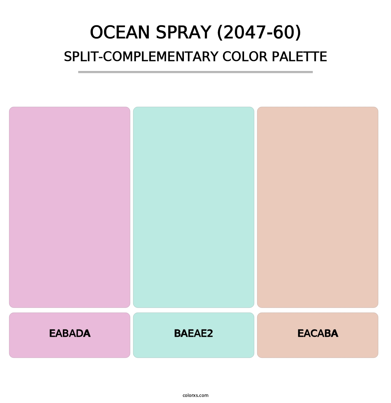 Ocean Spray (2047-60) - Split-Complementary Color Palette