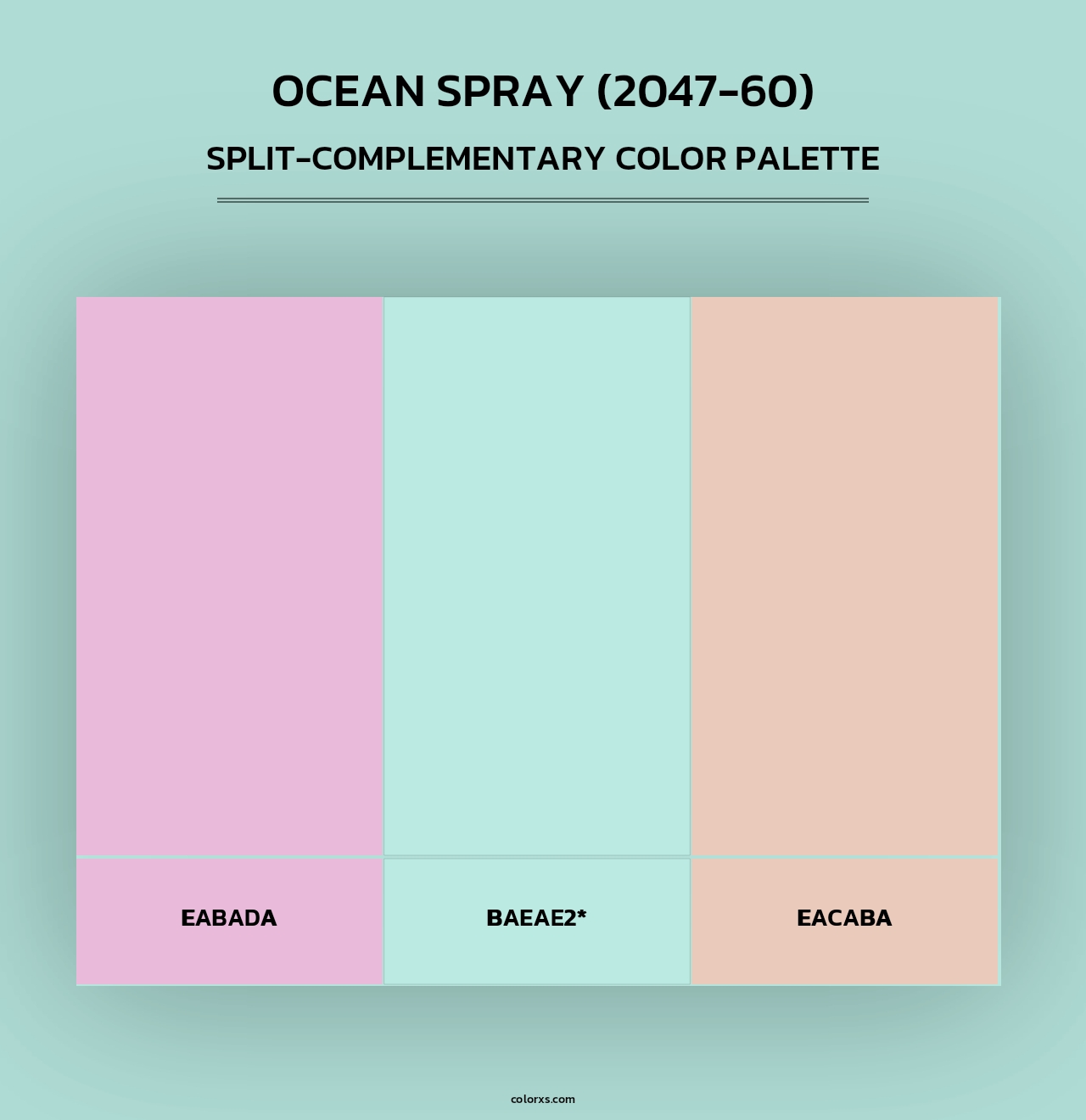 Ocean Spray (2047-60) - Split-Complementary Color Palette
