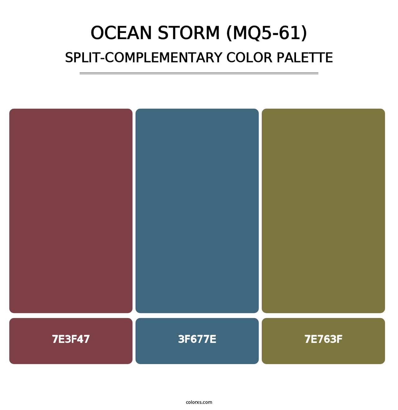 Ocean Storm (MQ5-61) - Split-Complementary Color Palette
