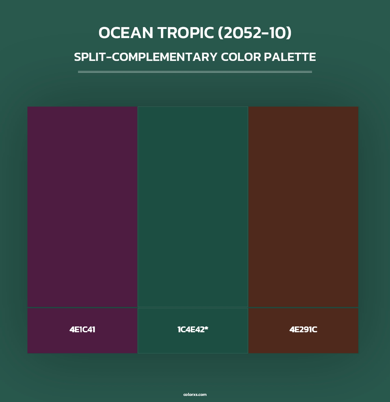 Ocean Tropic (2052-10) - Split-Complementary Color Palette