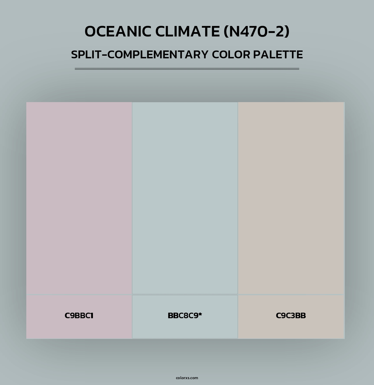 Oceanic Climate (N470-2) - Split-Complementary Color Palette