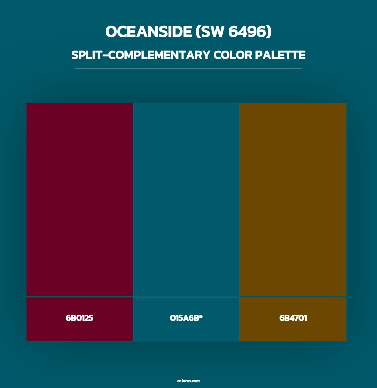 Oceanside (SW 6496) - Split-Complementary Color Palette