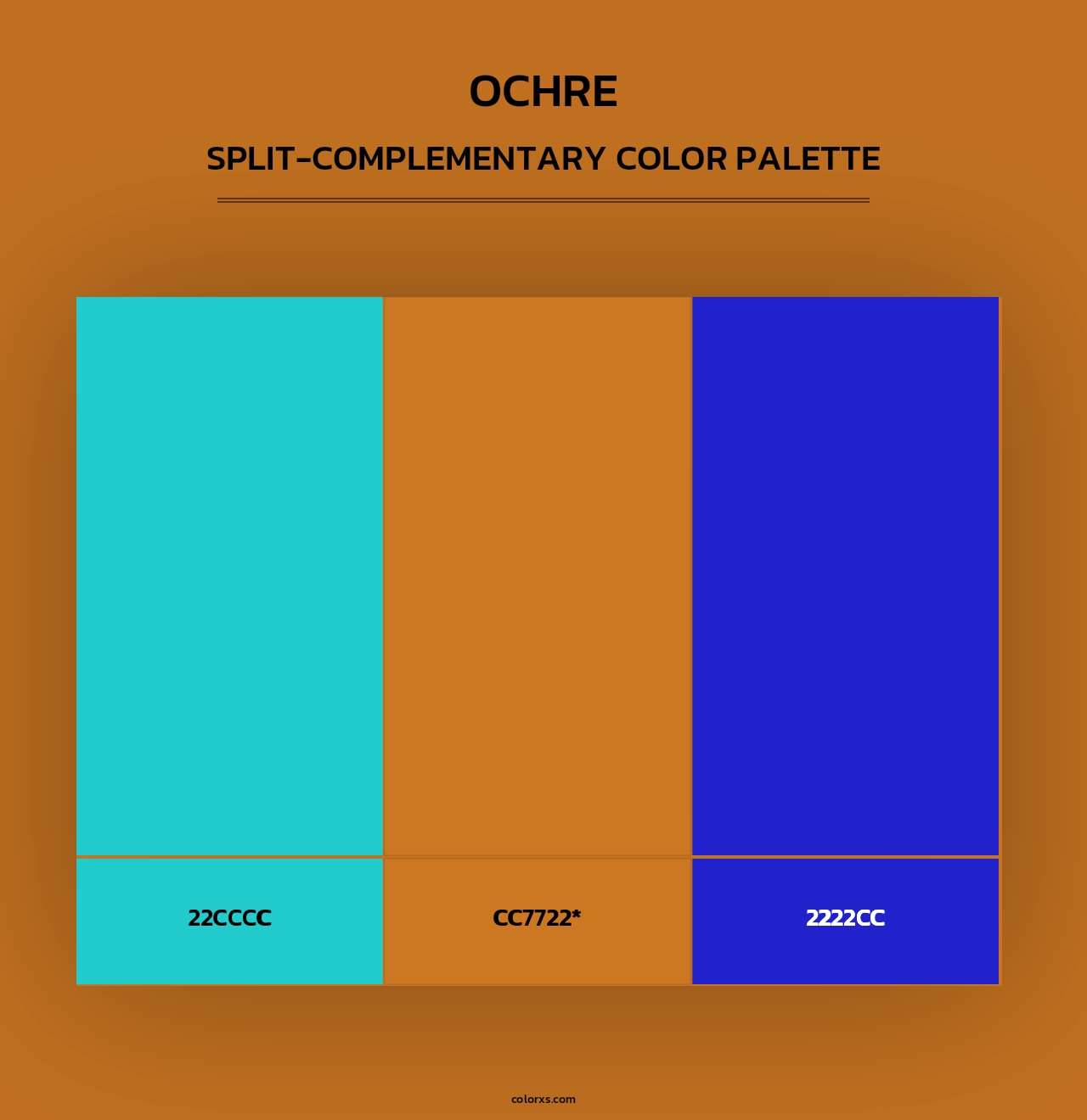 Ochre - Split-Complementary Color Palette