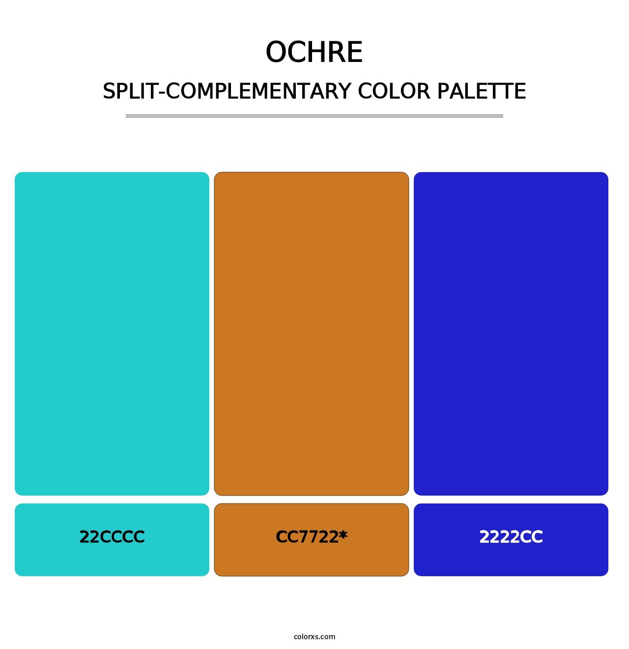 Ochre - Split-Complementary Color Palette